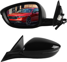 Side Rear View Mirror Black Compatible with 2023-2026 Honda Accord Power Heated picture
