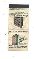Hotel Norton - Detroit Matchcover Hotel Norton- Palmer Windsor, ONT. picture