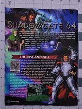 Shadowgate 64 N64 Original Print Ad / Poster Game Promo Art picture