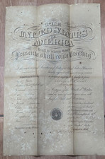 RARE CIVIL WAR ERA UNITED STATES PASSPORT SIGNED AUTOGRAPH ORIG DOCUMENT 1869 picture