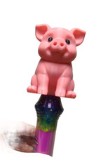 Adorable and Fun,  Lucky Charm Bingo Sweet Little Piggie Dauber Topper, screw on picture