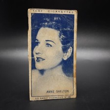 1949 Turf Celebrities Radio Stars #44 Anne Shelton Rare Tobacco Cigarette Card picture