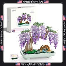 Bonsai Tree Building Set for Adults, Wisteria, 1000 Pieces, Japanese Garden picture