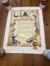 1961 COURT OF NEPTUNUS REX CERTIFICATE Gulf And South American Steamship 14 X 19 picture