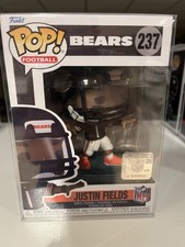 Funko POP #237 NFL Justin Fields Chicago Bears Home Jersey Vinyl Figure New picture
