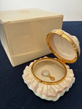 LENOX SWEET BEGINNINGS TREASURE BOX WITH RATTLE AND GOLD BOTTLE CHARM picture