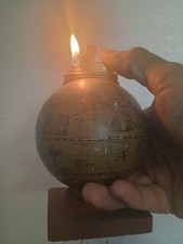 Vintage Old World Globe Table Lighter Map Made in Japan picture