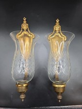 Virginia Metalcrafters Colonial Williamsburg  Brass Candle Sconce Pair Vintage picture