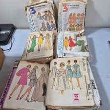 Lot of 30 Vintage Sewing Patterns 1960s 1970s McCalls Women's Tops Dresses Pants picture