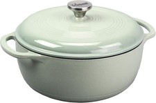 Essential Enamel Cast Iron Dutch Oven, 6 Quart, Desert Sage picture