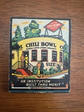 Vintage Chili Bowl Los Angeles Restaurant Matchbook Cover 1930-1950s? Rare picture
