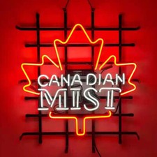 Canadian Mist Neon Sign Real Glass Bar Pub Stor Wall Decor Gift 24x20 picture