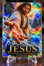 Jesus Master of the Storm Custom Holographic Faith Card Matthew 14:27 picture