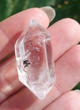 8g Natural Herkimer ENHYDRO Diamond Moving Black Sediment Hydrocarbon Crystal  picture