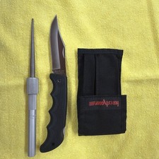 Rare Kershaw USA Black Horse II Pocket Knife 1060A With Kershaw Sharpener+Sheath picture
