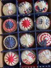 Liberty Dumplings Patriotic Statue of Liberty Ball Ornaments 12pc Multicolor picture