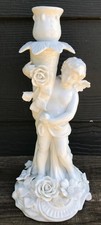 Andrea by Sadek White Porcelain Putti Cherub Candlestick Replacement Angel￼ picture
