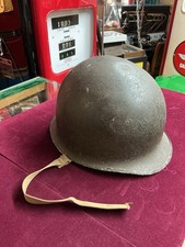 WW11 U.S M1 Helmet Swivel Bale Front Seam Named Harry Frandell 6th Corps Area. picture