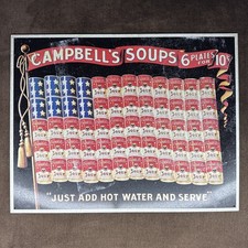 Ande Rooney Campbell’s Soup Porcelain Sign Vintage Style Campbell Flag 1994 USA picture