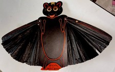 Antique Vintage Halloween Blackie Batty Beauty Diecut Decoration Beistle 1953-57 picture