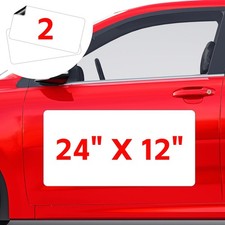 2 Blank Magnets 24x12 for Vehicle Signs, Business Ads, Car Protection picture