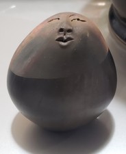 Vintage Face Deva Raku Rattle Spirit Shaker by Nan Emmett Pottery -OOAK  ~ Nice picture