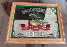 Bar decor, Vintage Moosehead Canadian Lager Breweriana Mirror 18x15 picture
