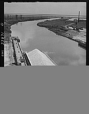 Grand Ecaille Louisiana 1910s Barge Loaded With Sulphur Freeport Company picture