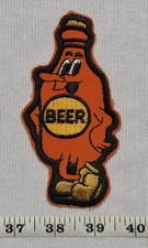 Vintage 1970s Beer Bottle Character Patch picture