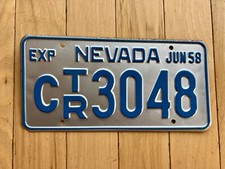 1958 Nevada Trailer License Plate picture