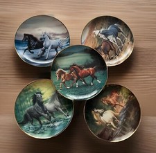 5 Rare Fine Porcelain Kirk Reinert The British Horse Society Franklin Mint Plate picture