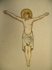 Antique embroidery Jesus (religious vestment) goldthread picture