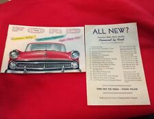 Vintage 55 Ford Dealer Sales Brochure with Separate 17 Major Buyer Benefits picture