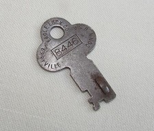 Vintage Antique Eagle Lock Co Key Terryville Conn # 8446 Luggage Suitcase Flat picture
