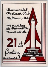 1991 Monumental Postcard Club Baltimore MD 21st Century Washington Monument LE picture