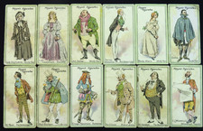 VTG 1930s Players Cigarettes Cards Characters Thackeray Lot 12 England Ephemera picture