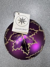 VTG Christopher Radko Scarlett's Wedding Dress Purple Christmas Ornament RARE OB picture