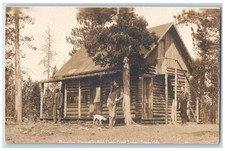 1913 Cabin Creek Lodge Hunting Inspiration Point Fraser CO RPPC Photo Postcard picture