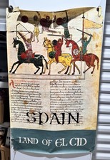Vintage rare original Spain Espana travel poster Land of El Cid Catalunia 24x18 picture