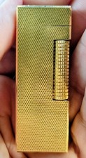 Dunhill Gold Tone Textured Lighter Made in Switzerland Vintage DAMAGED - AS IS picture