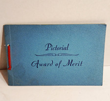 1939 Pictorial Award of Merit School Attendance Certificate Booklet Signed picture