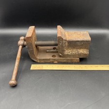 VINTAGE Heavy Duty 30 Pound Solid Iron Vise Drill Press Milling Machine picture
