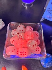 Pink Mangano Calcite Dice UV Reactive Healing Crystal 20 Pieces  picture