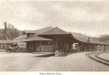 Danbury CT Connecticut Railroad Station Railway Depot Postcard picture