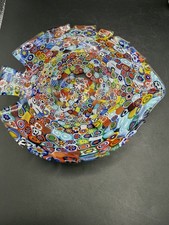 Vintage Murano Millefiori Style Glass Fish Dish Stunning Very Colorful Clean picture