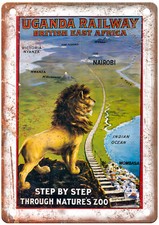 1908 Vintage Uganda Railroad Retro Look Metal Sign ZL440 picture