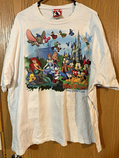 Vintage 90s Disney Magic Kingdom Mickey Inc Double Sided Character T-Shirt XXL picture