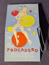 Full Length-Girlie Feature Matchbook from the CLUB TROCADERO/Chicago /Burlesque  picture