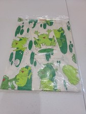 NOS 1980's Vtg Frogs Silly Leap Frog Fishing Lily Pads Craft Gift Wrap Paper  picture