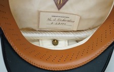 wwii, Korea officer visor wicker hat infantry named to a vet picture